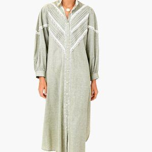 Pomander Place Laurel Green Jolene Midi Dress NWT